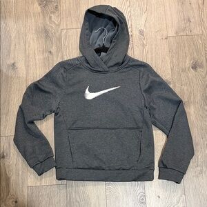 Nike Dark Gray Hoodie with White Swoosh